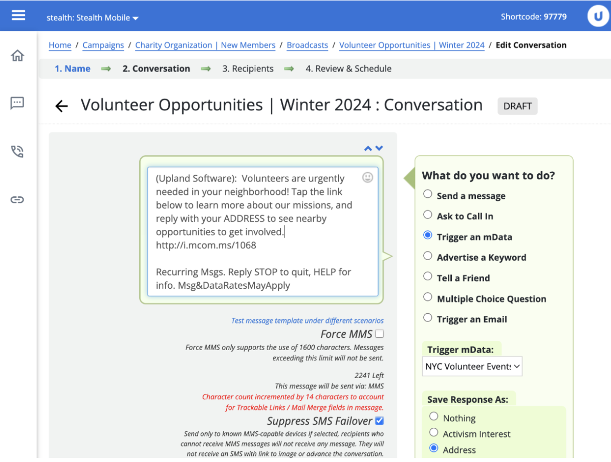 screenshot of Mobile Commons